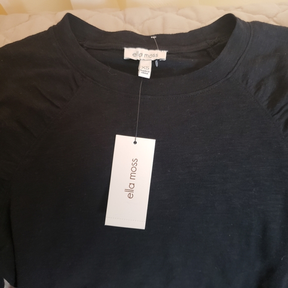 Anthro Ella Moss Long Sleeve Back Ruffle Top - Picture 3 of 3